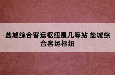 盐城综合客运枢纽是几等站 盐城综合客运枢纽